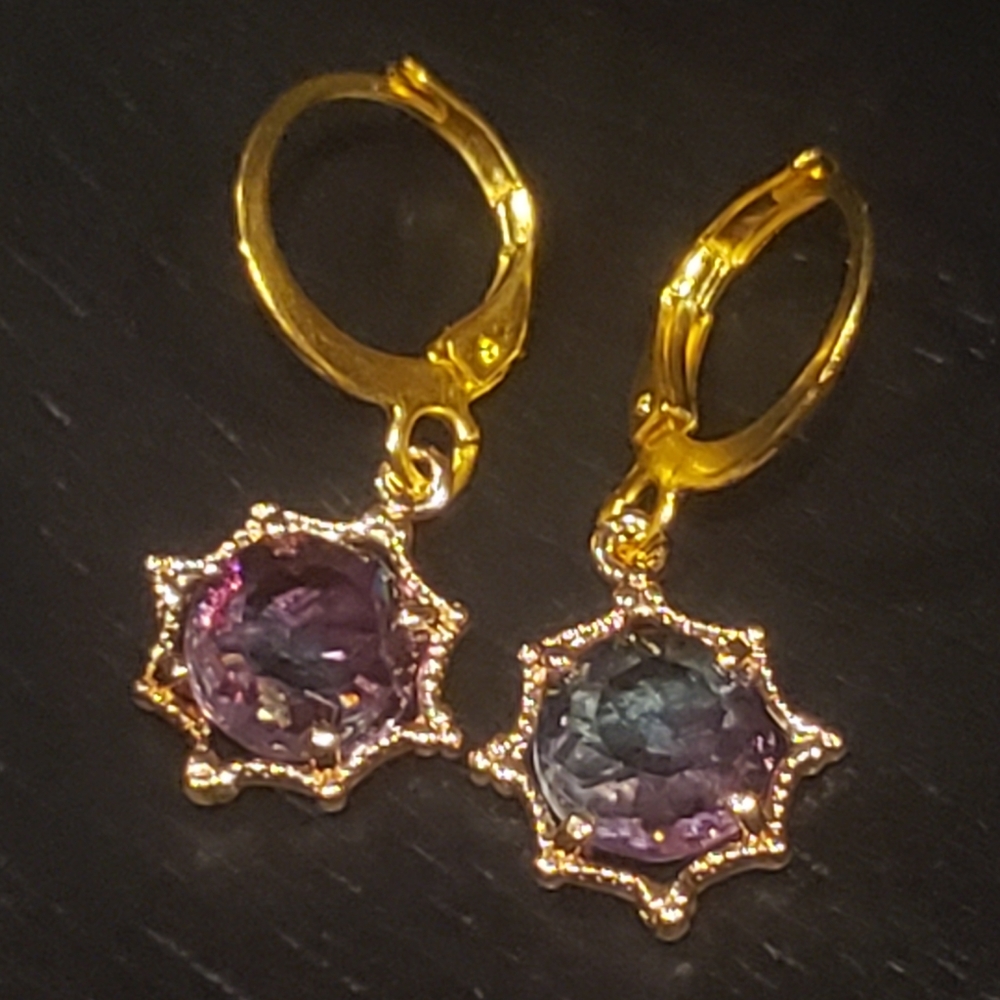 Golden with Jewl Earrings